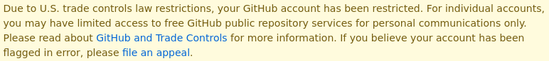 Github Restricted Iranian Developers