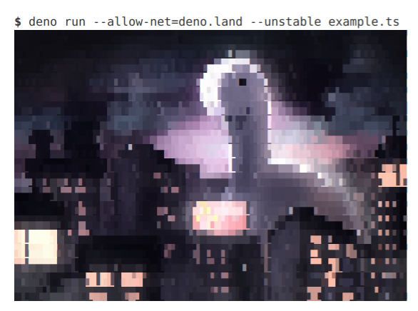 pixelated terminal image