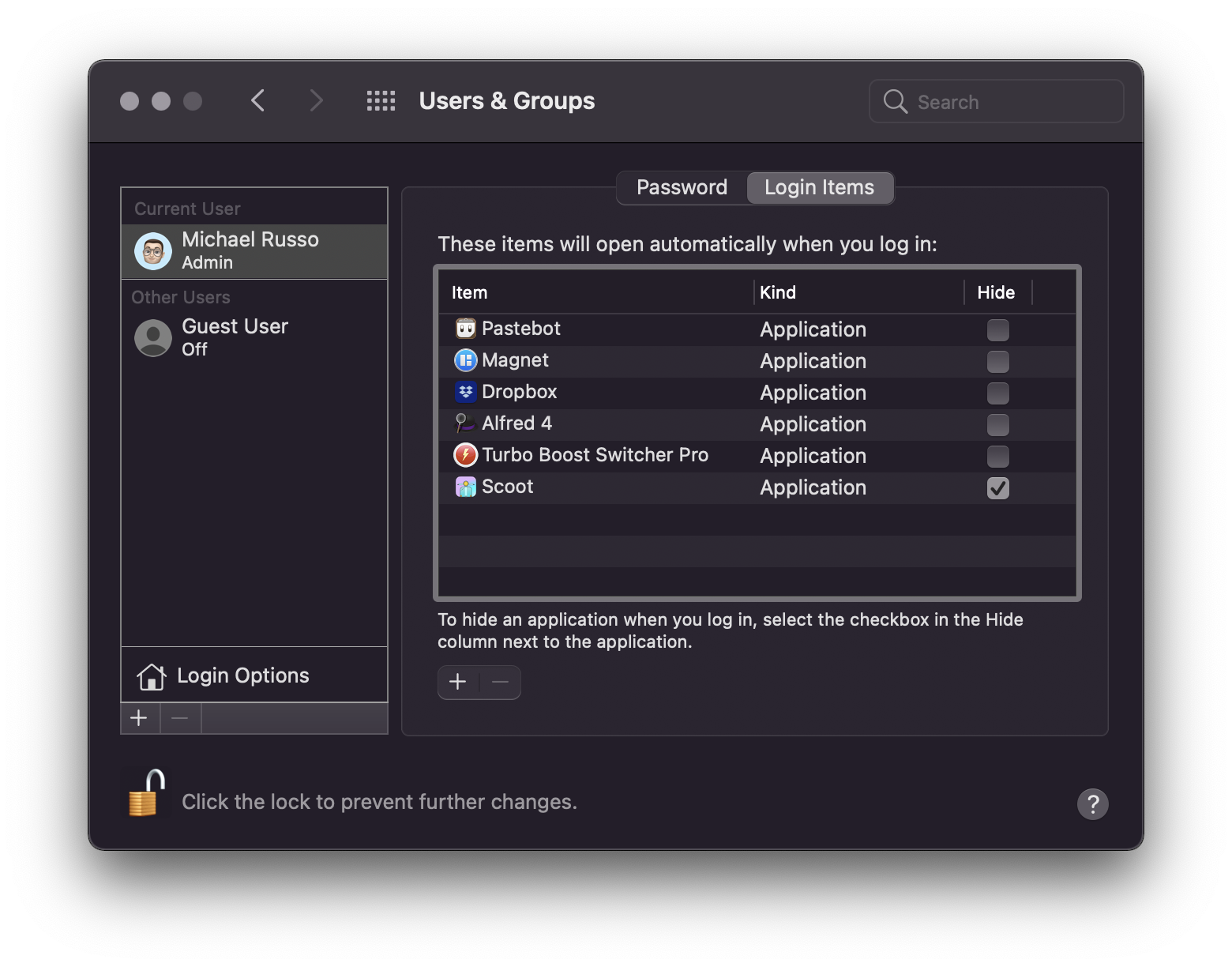 Scoot configured to start automatically