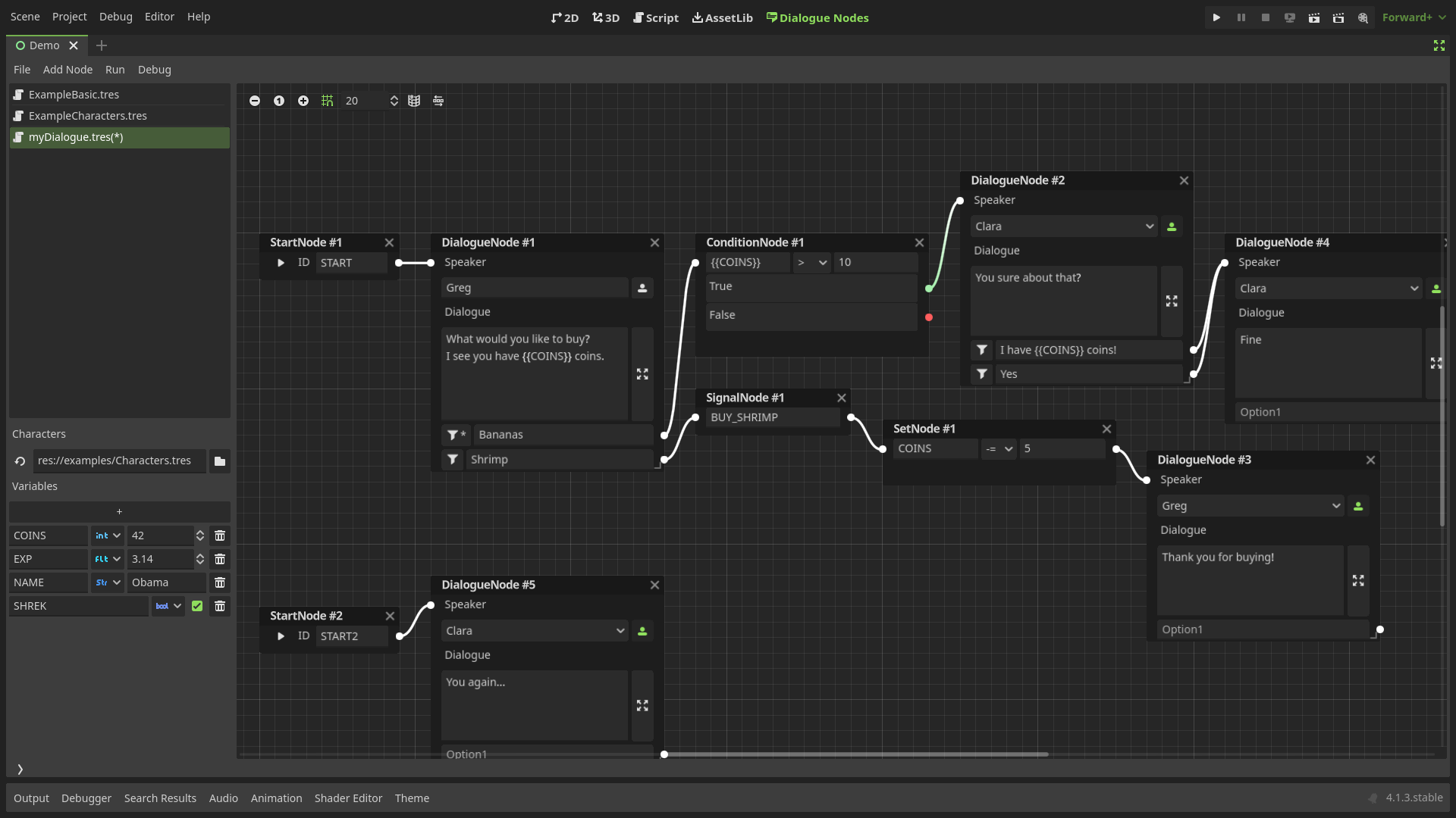 DialogueNodes editor