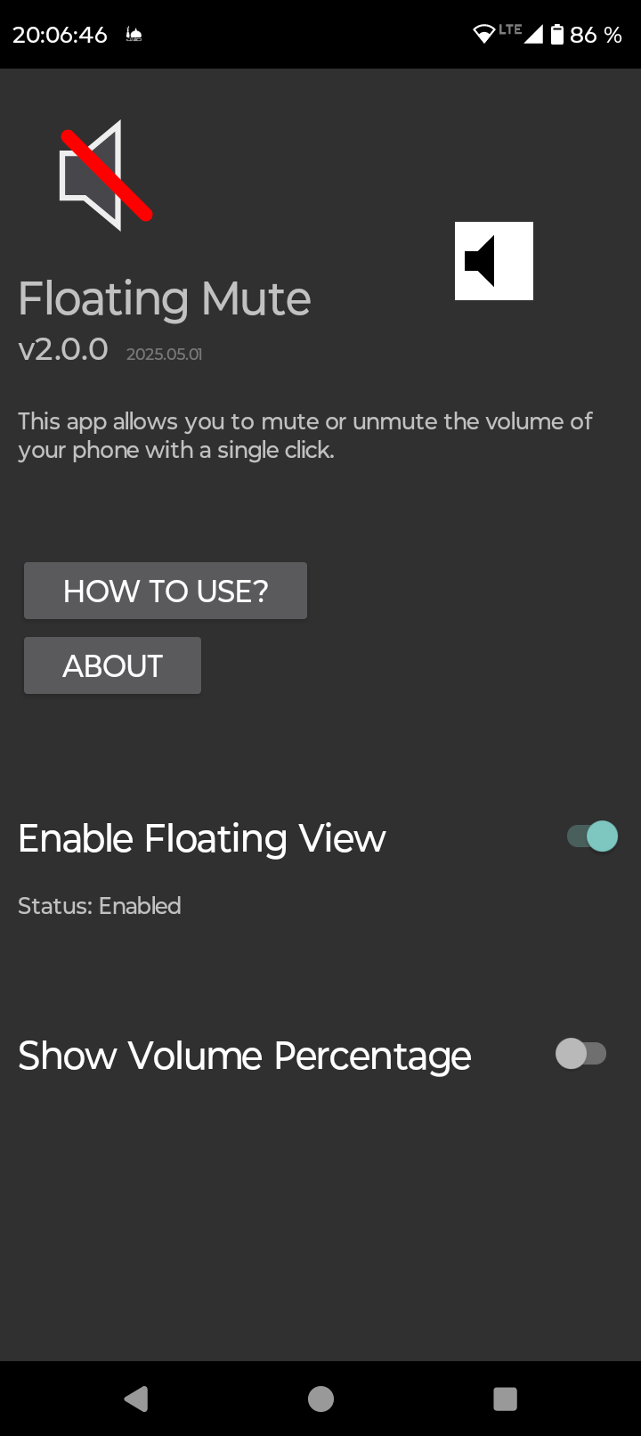 Floating Mute screenshot 1