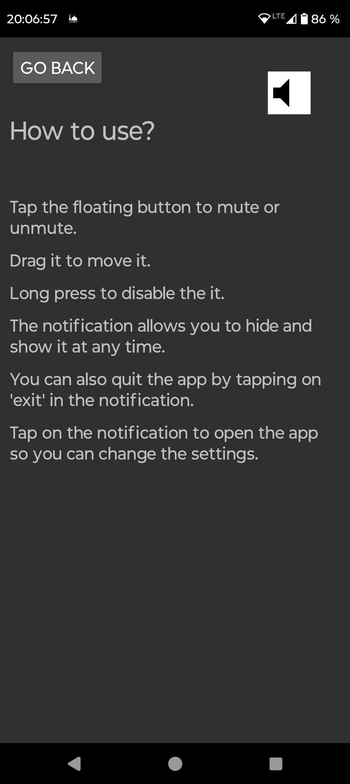 Floating Mute screenshot 5