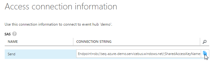 Event Hub Connection String