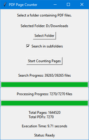 PDF Page Counter Screenshot