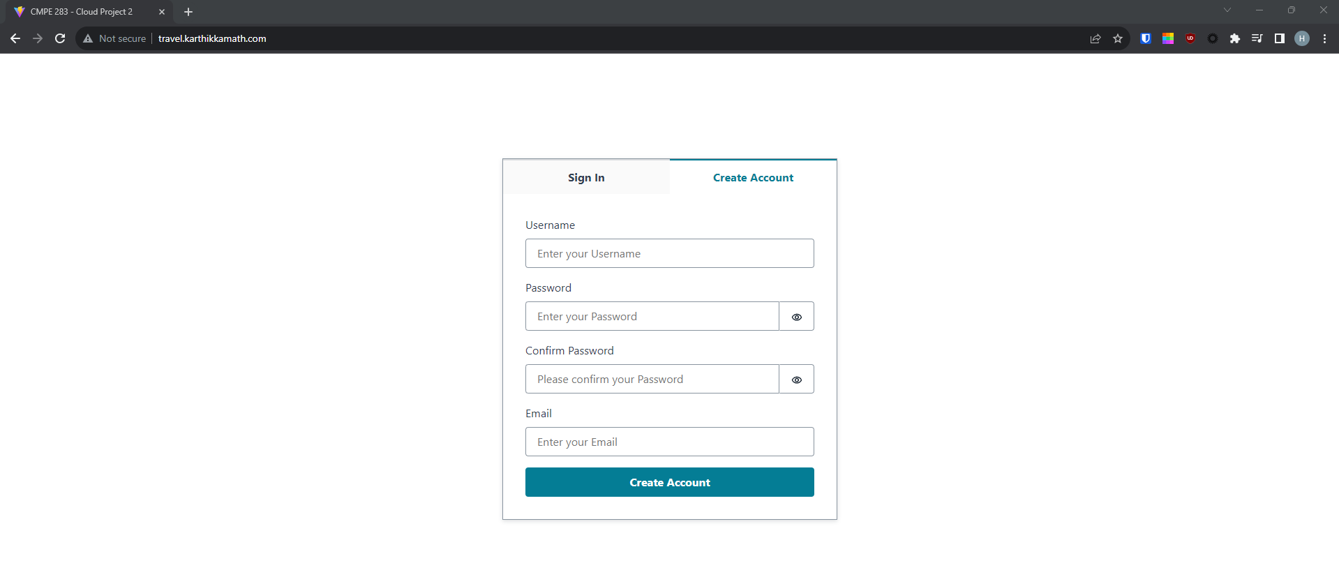 Create Account