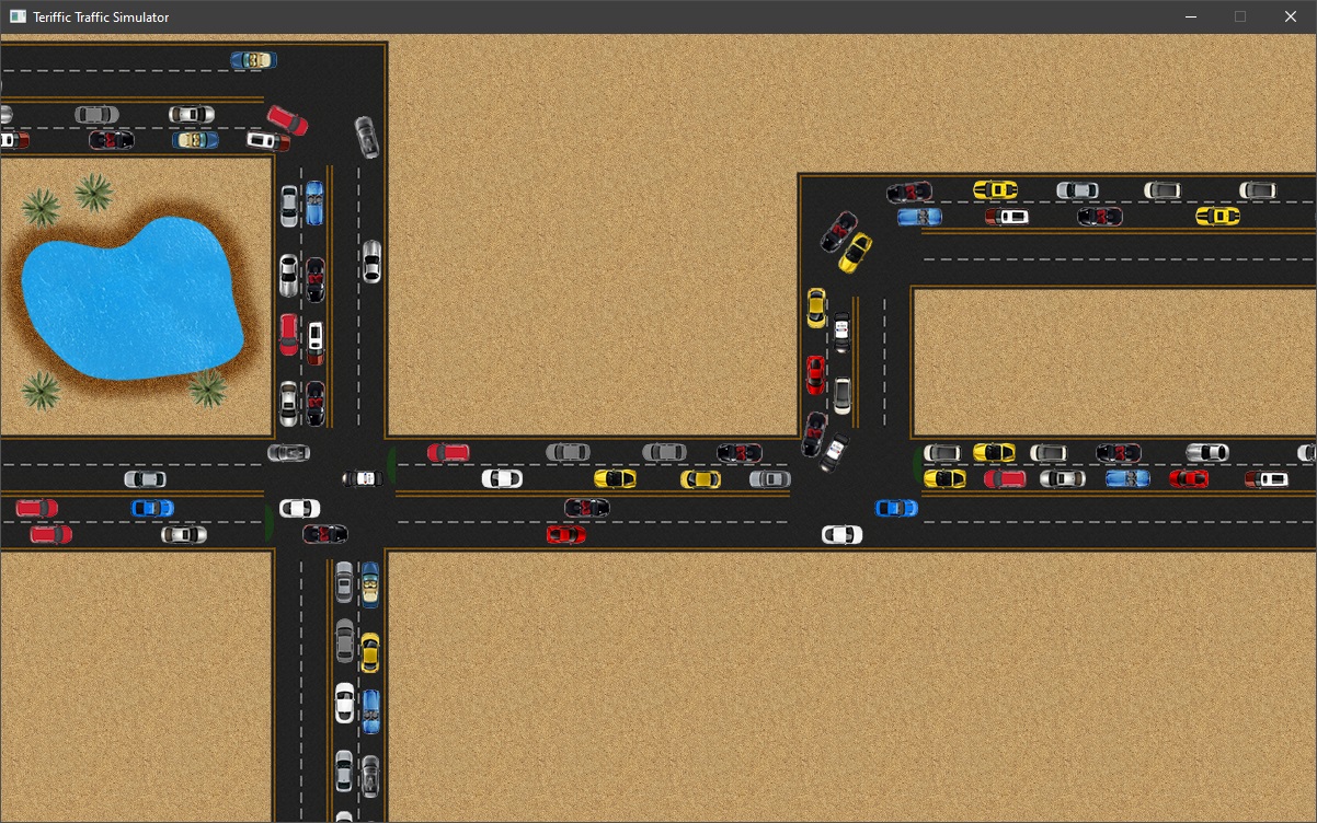Screenshot of Terrific Traffic Simulator