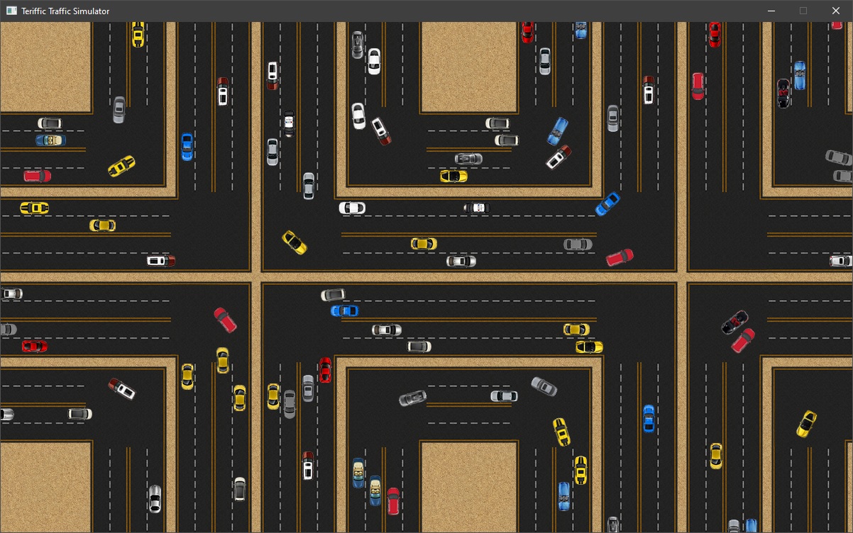 Screenshot of Terrific Traffic Simulator