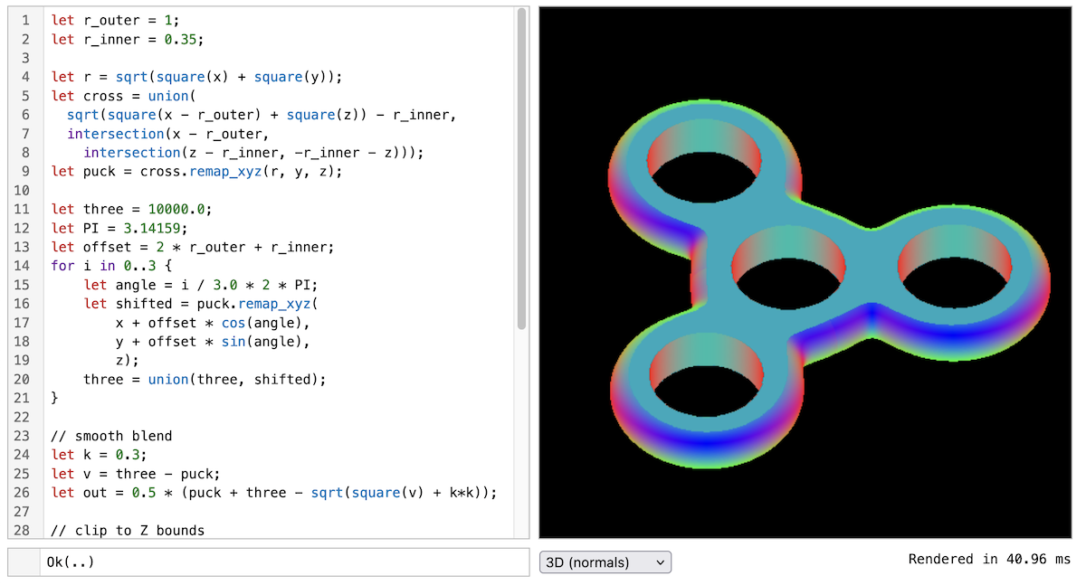 screenshot of web editor