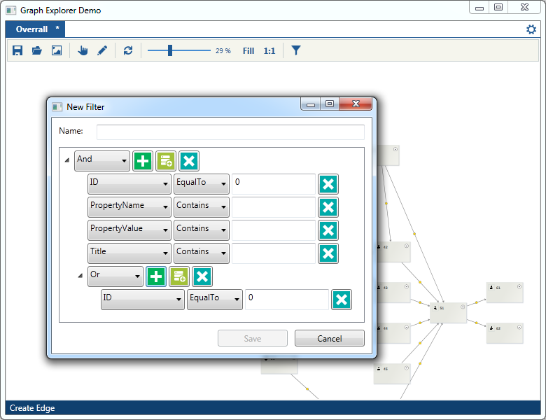 Graph Explorer Editing component