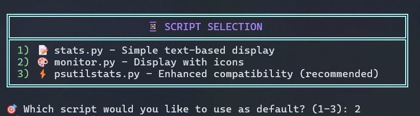 Script Selection Prompt