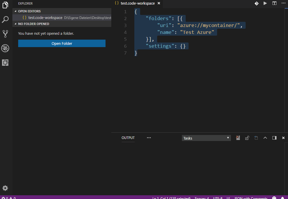 visual studio code workspace file