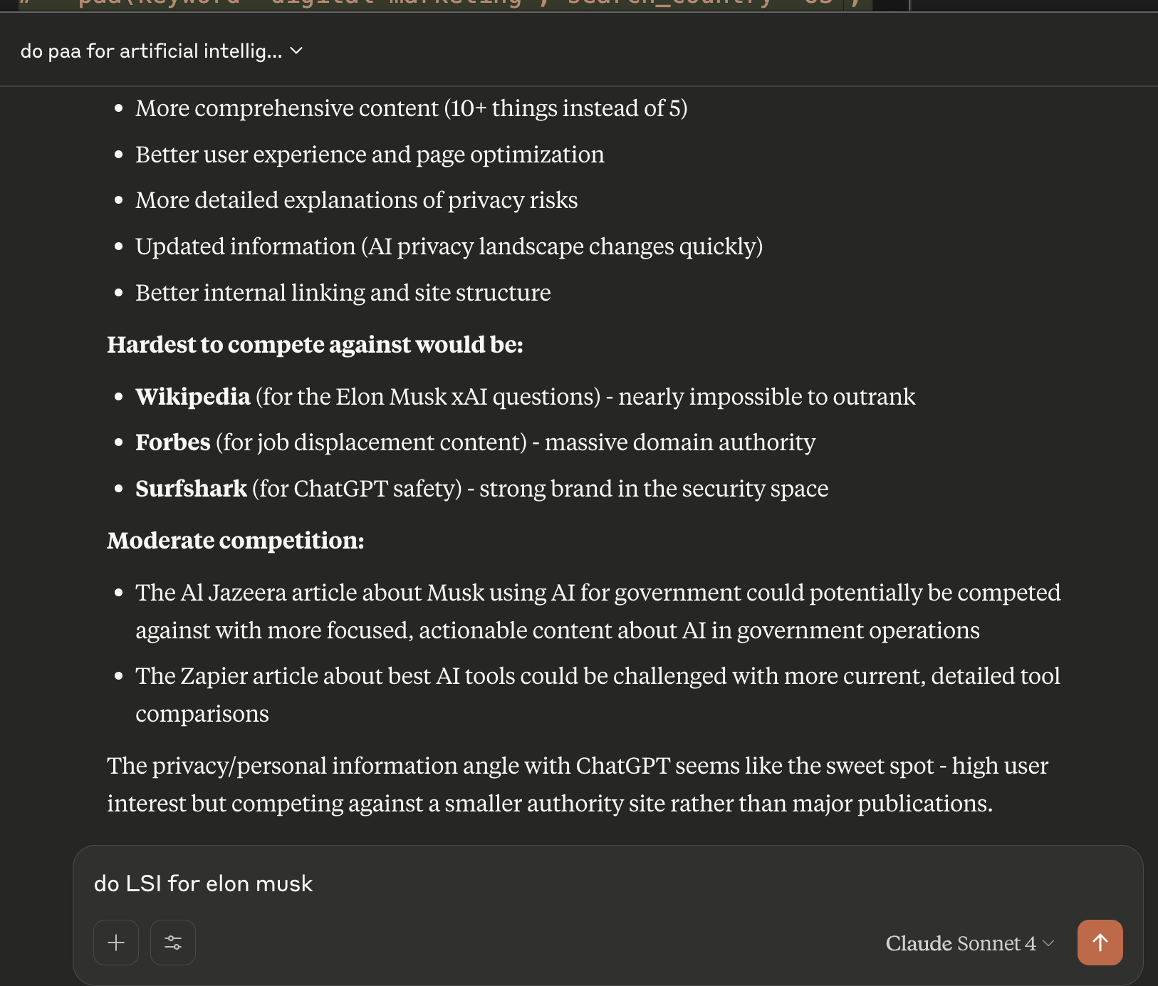 Claude MCP kwrds.ai Client