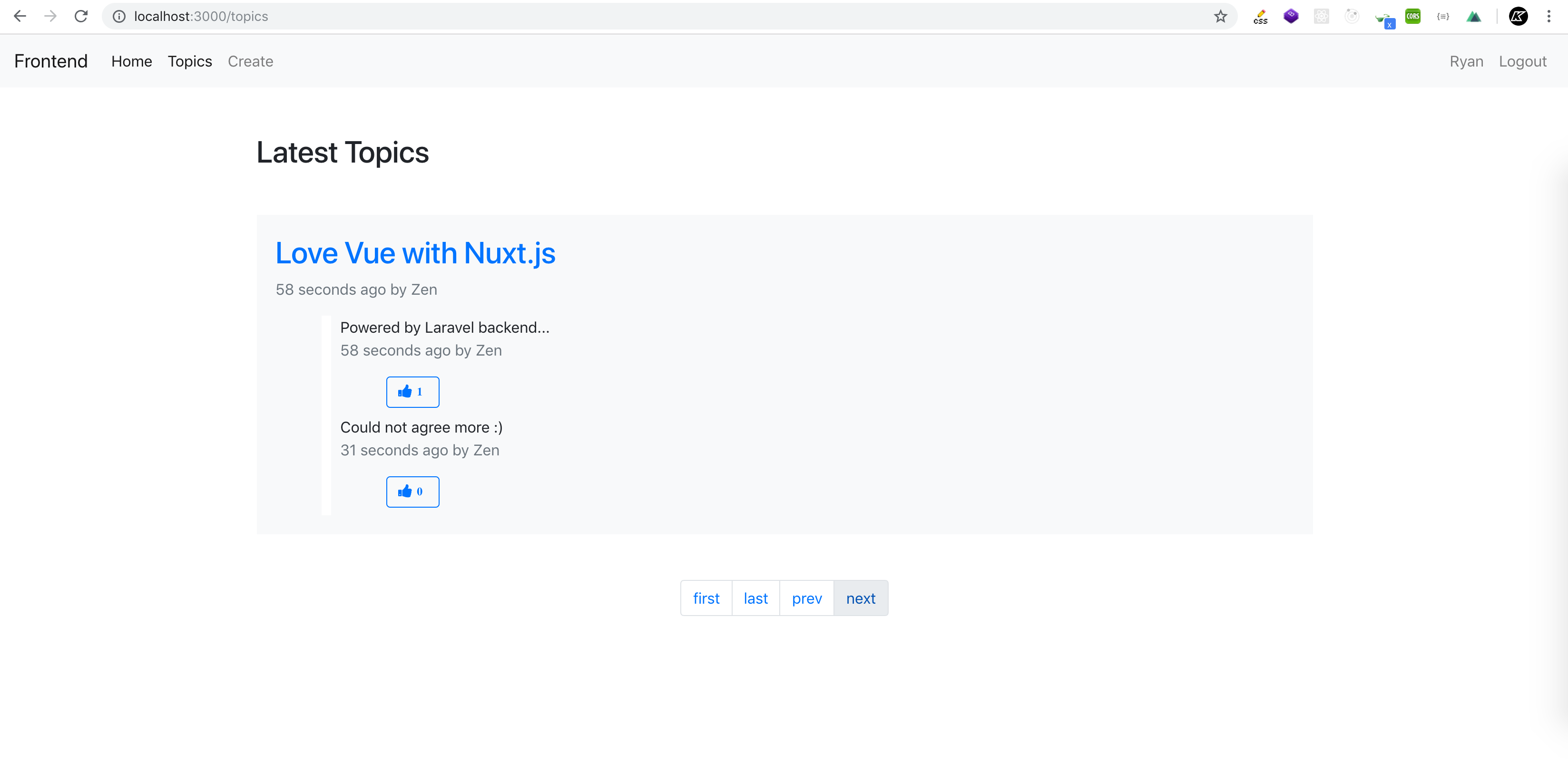 Laravel Nuxt SSR App