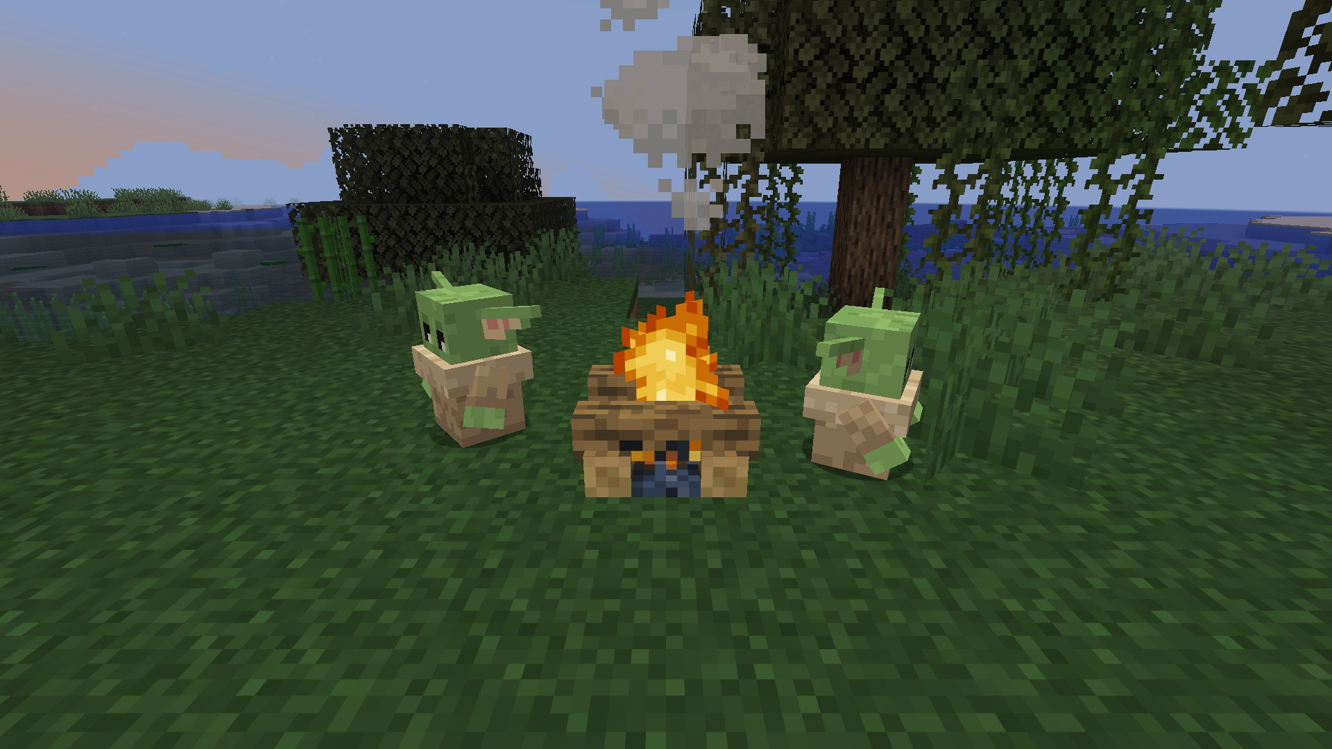 Evening by the campfire