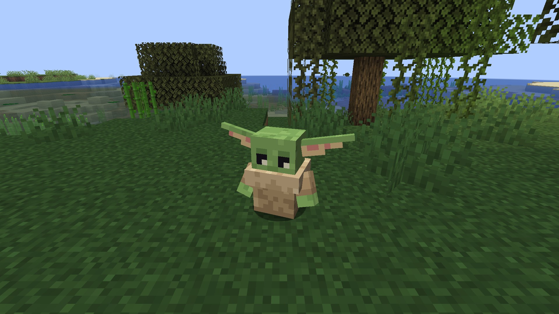 Grogu in the swamp