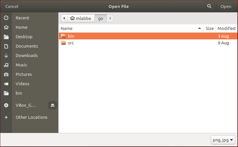 Open dialog on Linux with GTK 3