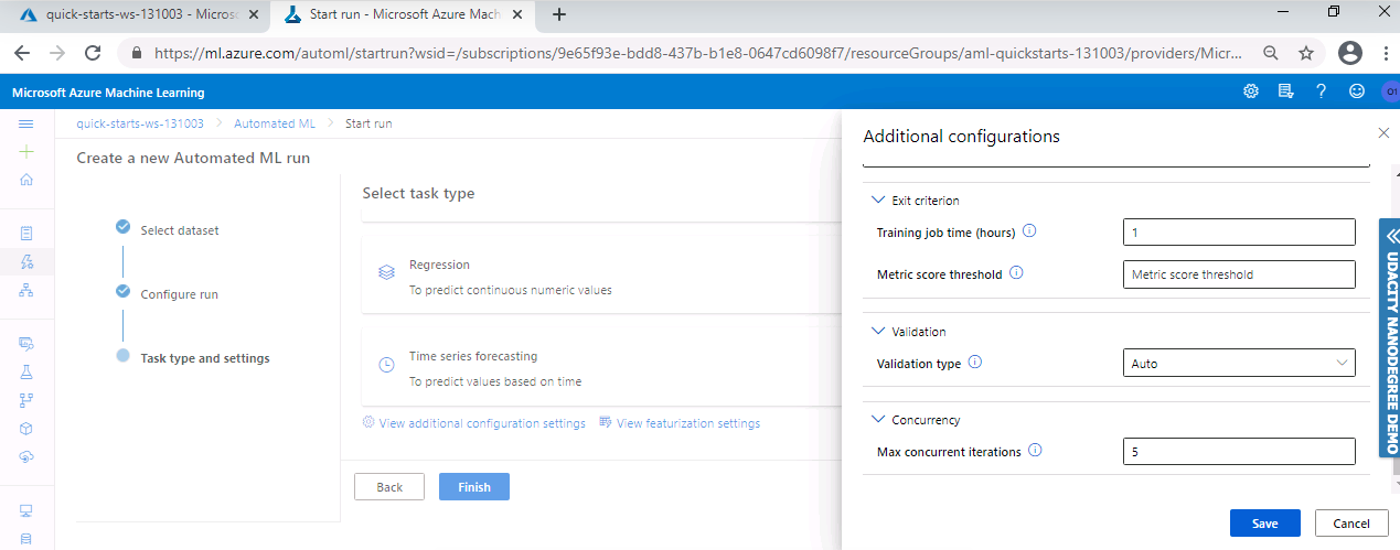 Create an AutoML experiment