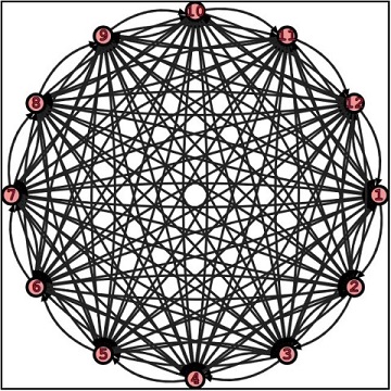 A complete directed Graph