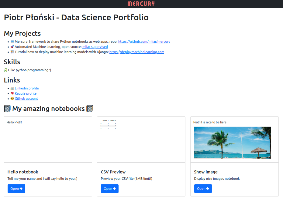 GitHub Pplonski data science portfolio Data Science Portfolio 