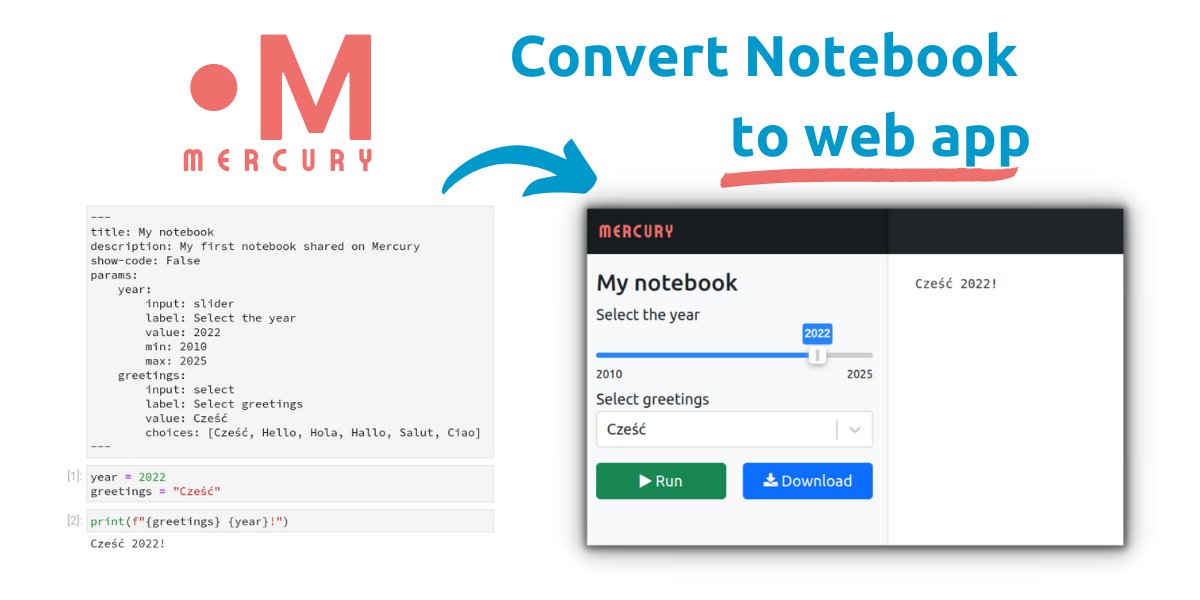 Conver Notebook to web app