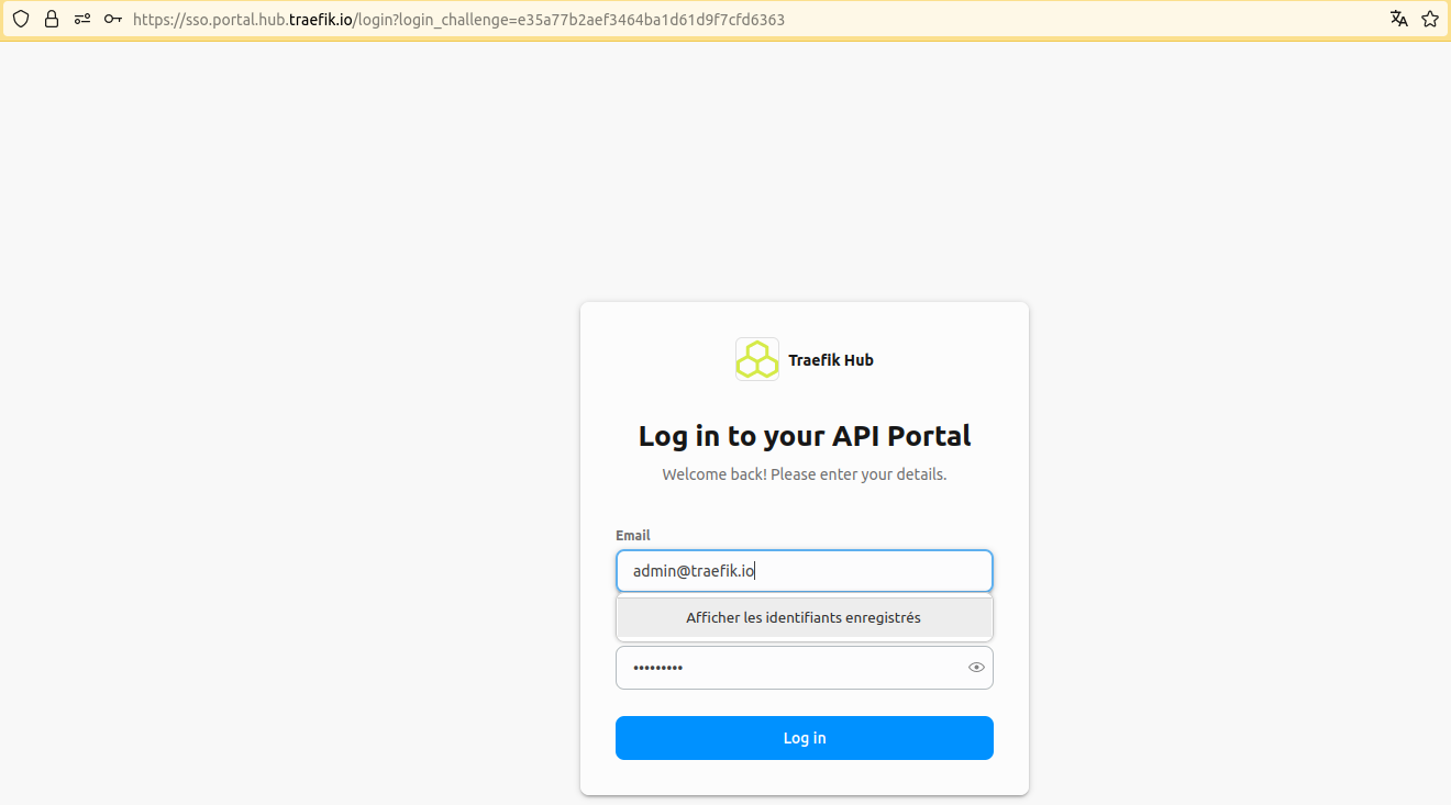 API Portal Login