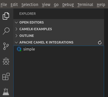 Apache Camel K Integrations view