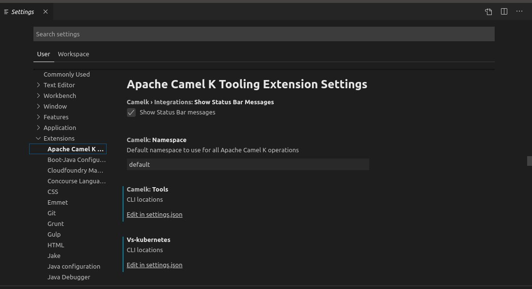 Apache Camel K Extension Settings