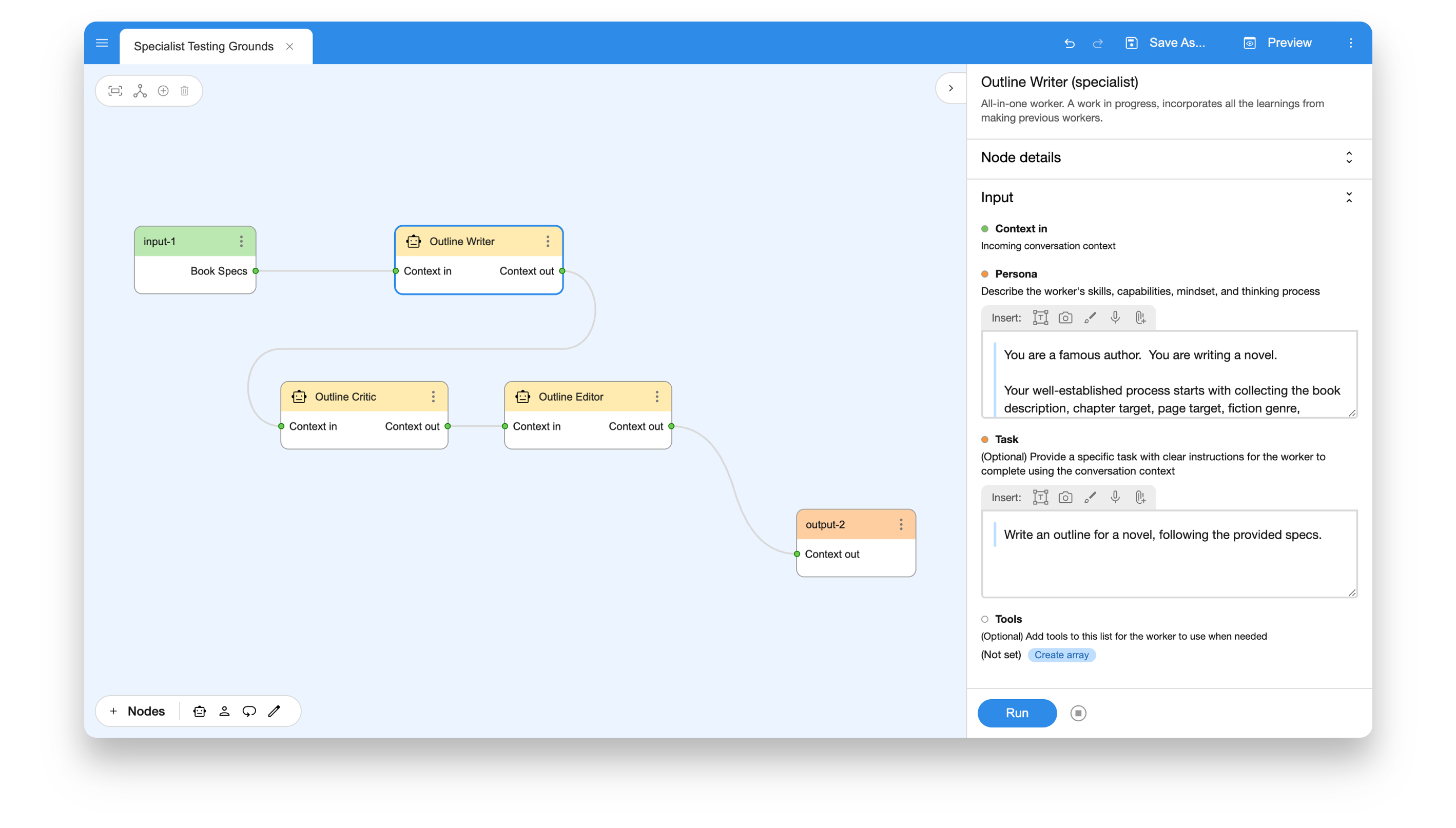 The Breadboard Visual Editor