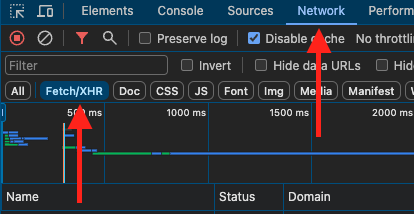 How to switch to Network panel