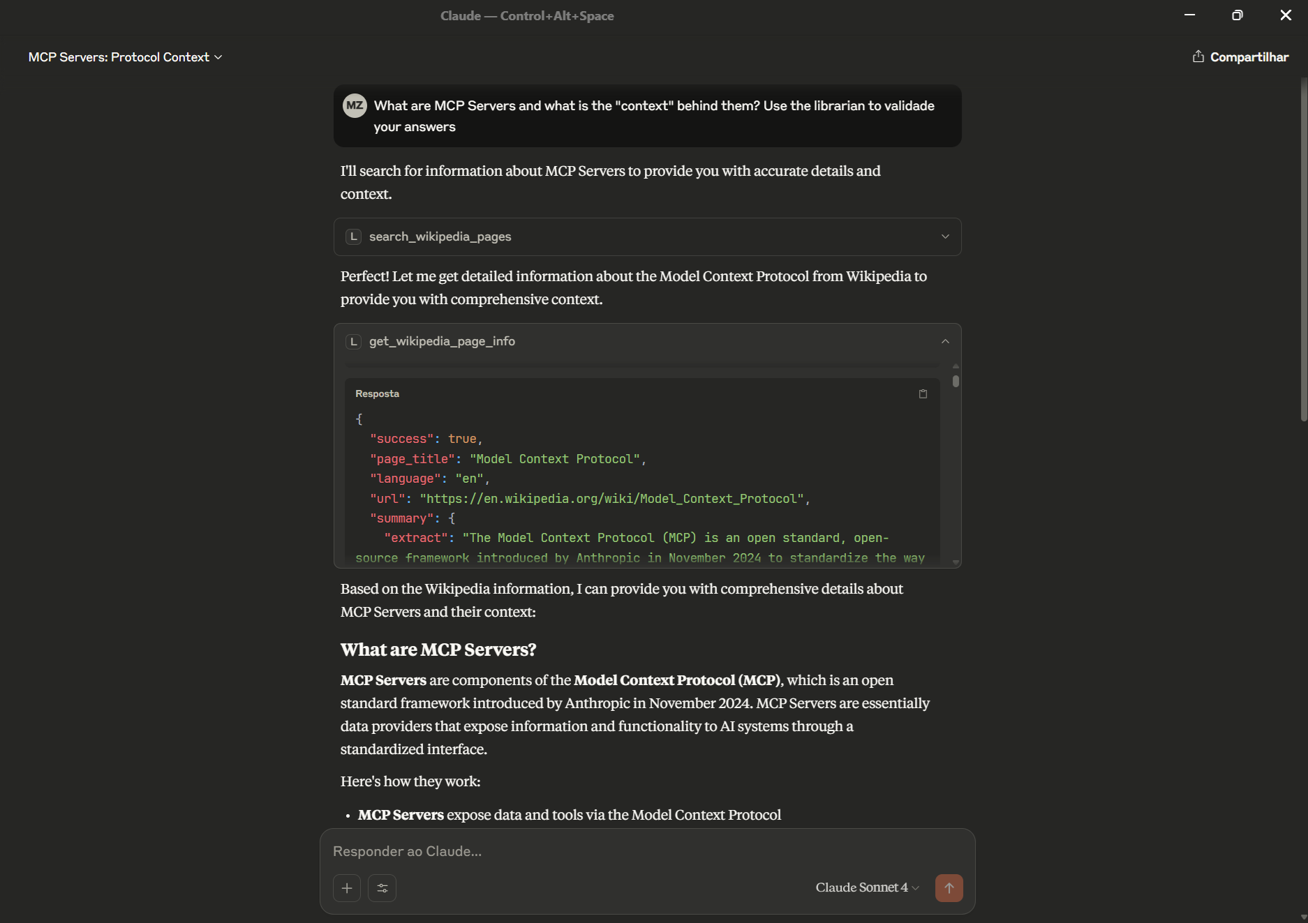 Claude Desktop Response