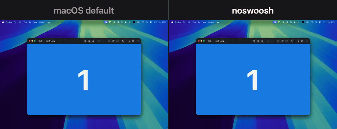 noswoosh screenshot 1