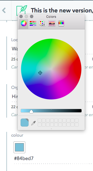 Colour Picker UI Extension