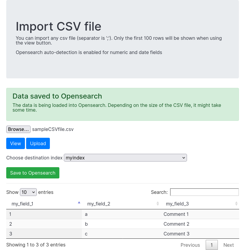 CSV import