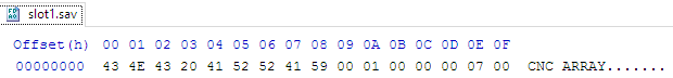 Savefile in hex editor