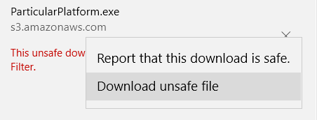 download unsafe file
