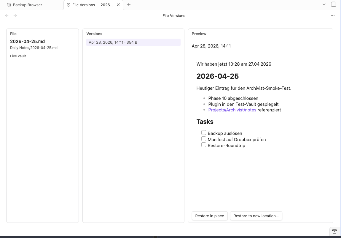 File Versions