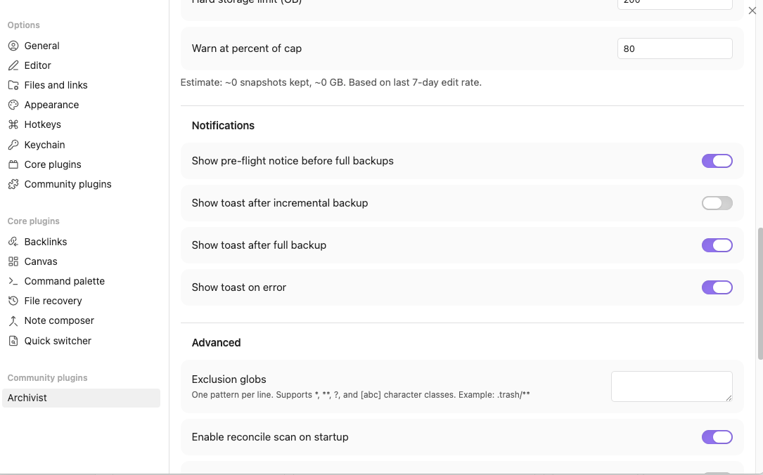 Settings — Notifications