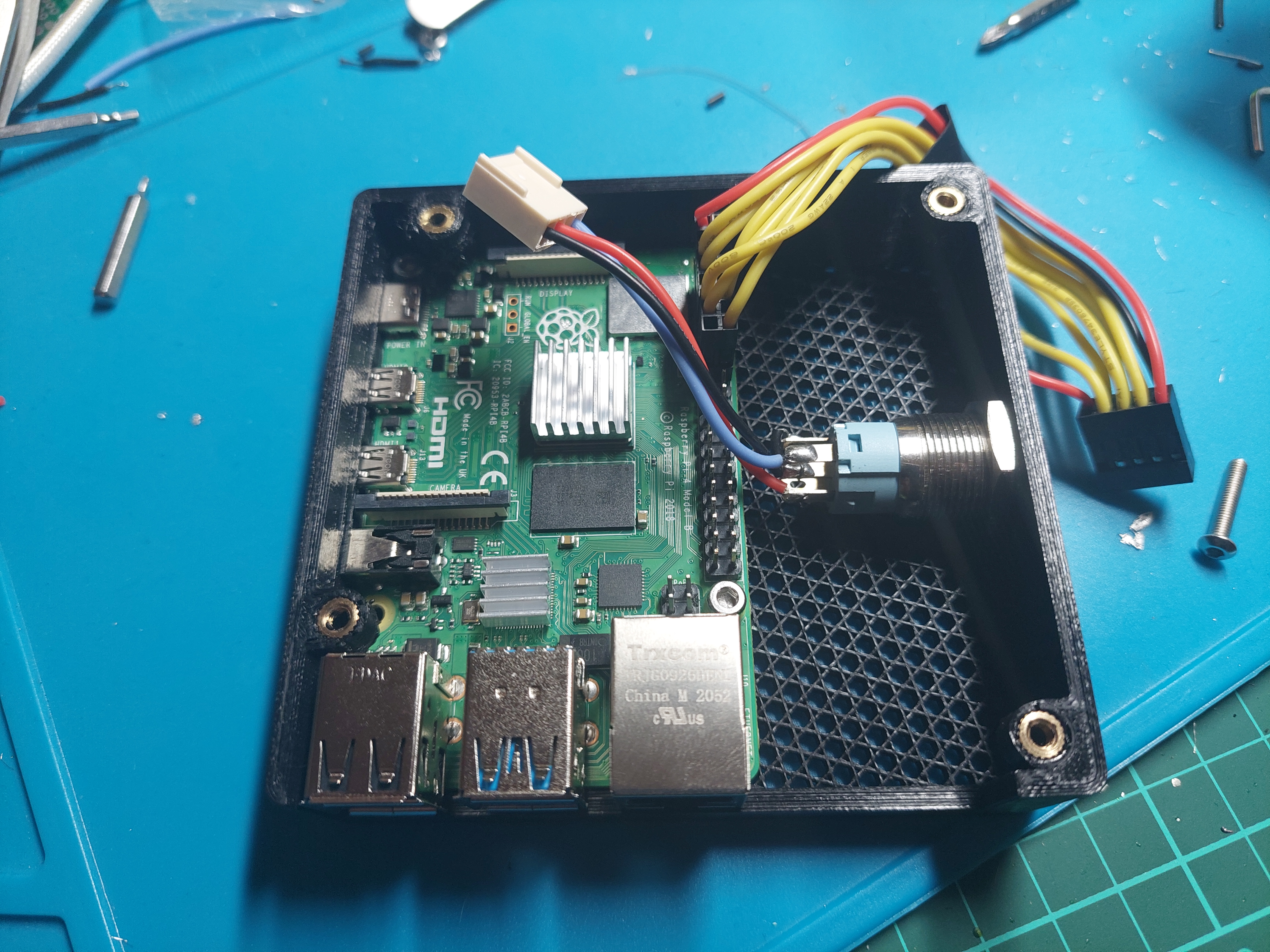 Bottom box with RPi installed
