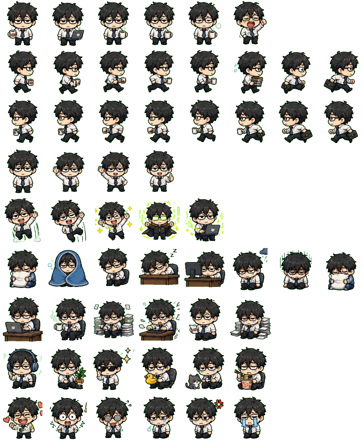 Anime Burnout Codex pet original spritesheet