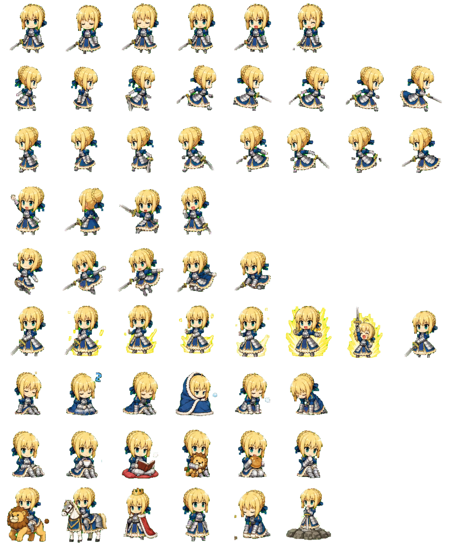 Artoria Pendragon Codex pet original spritesheet