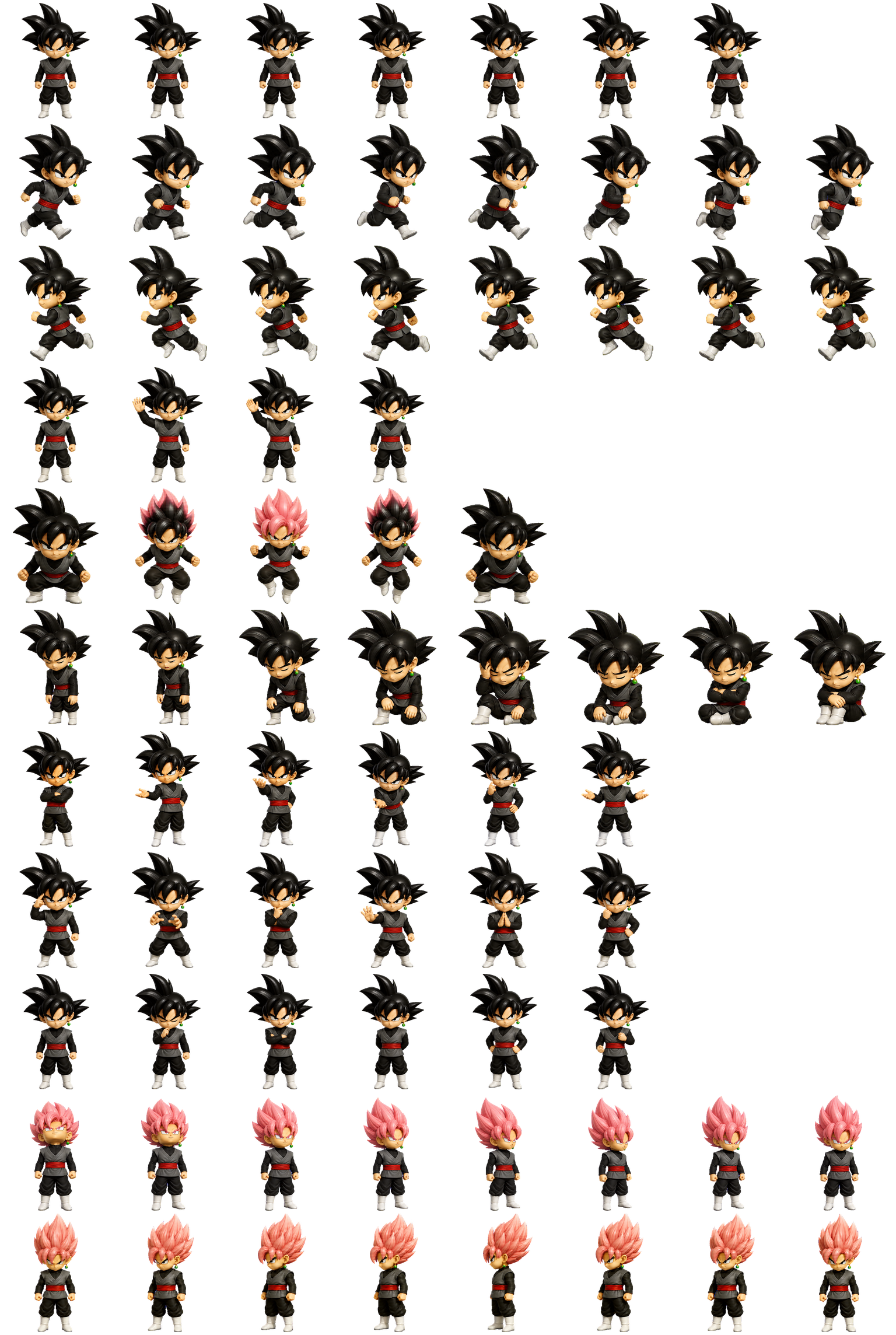 Black Goku Rose Codex pet original spritesheet
