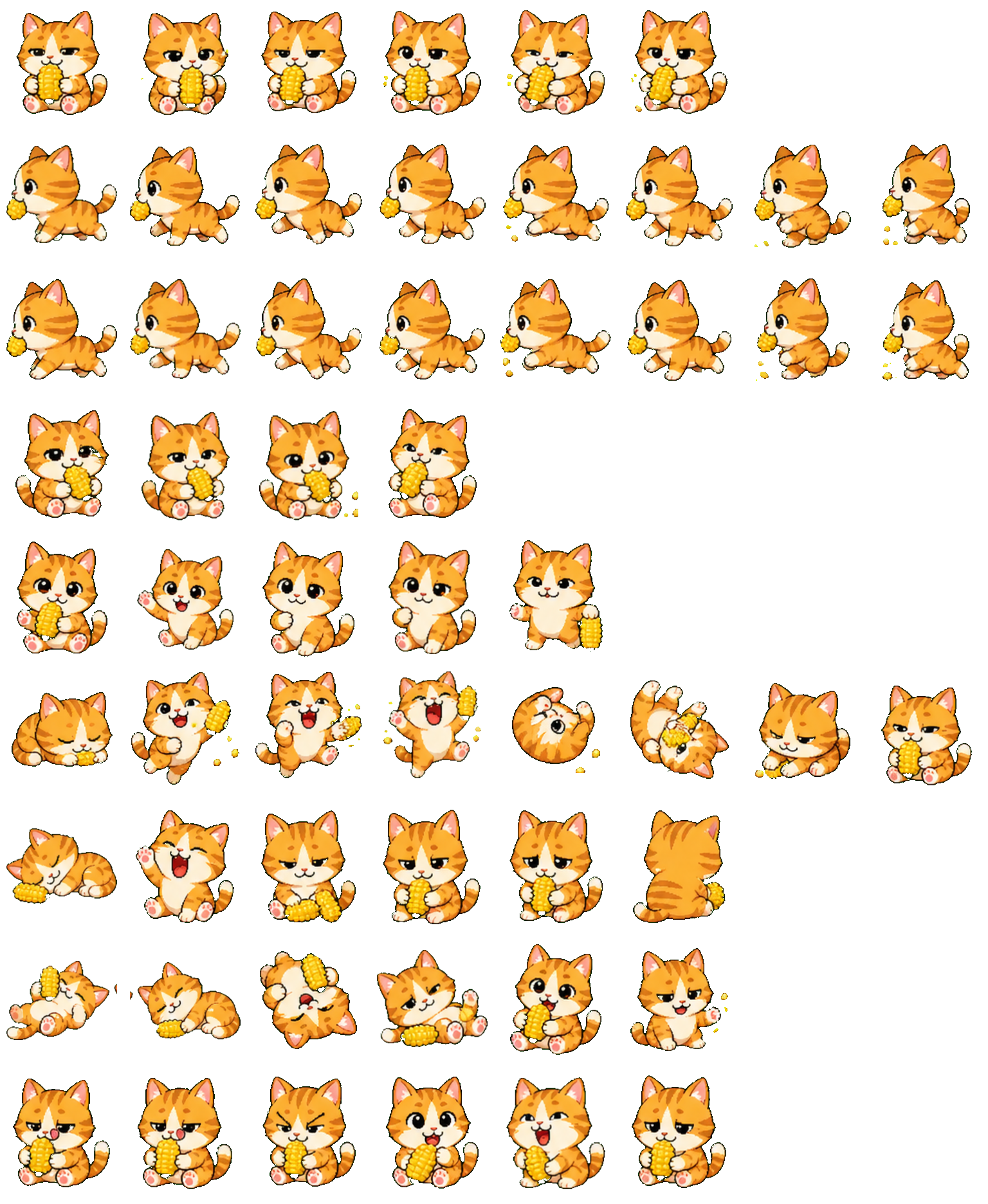 Corn Snack Cat Codex pet original spritesheet