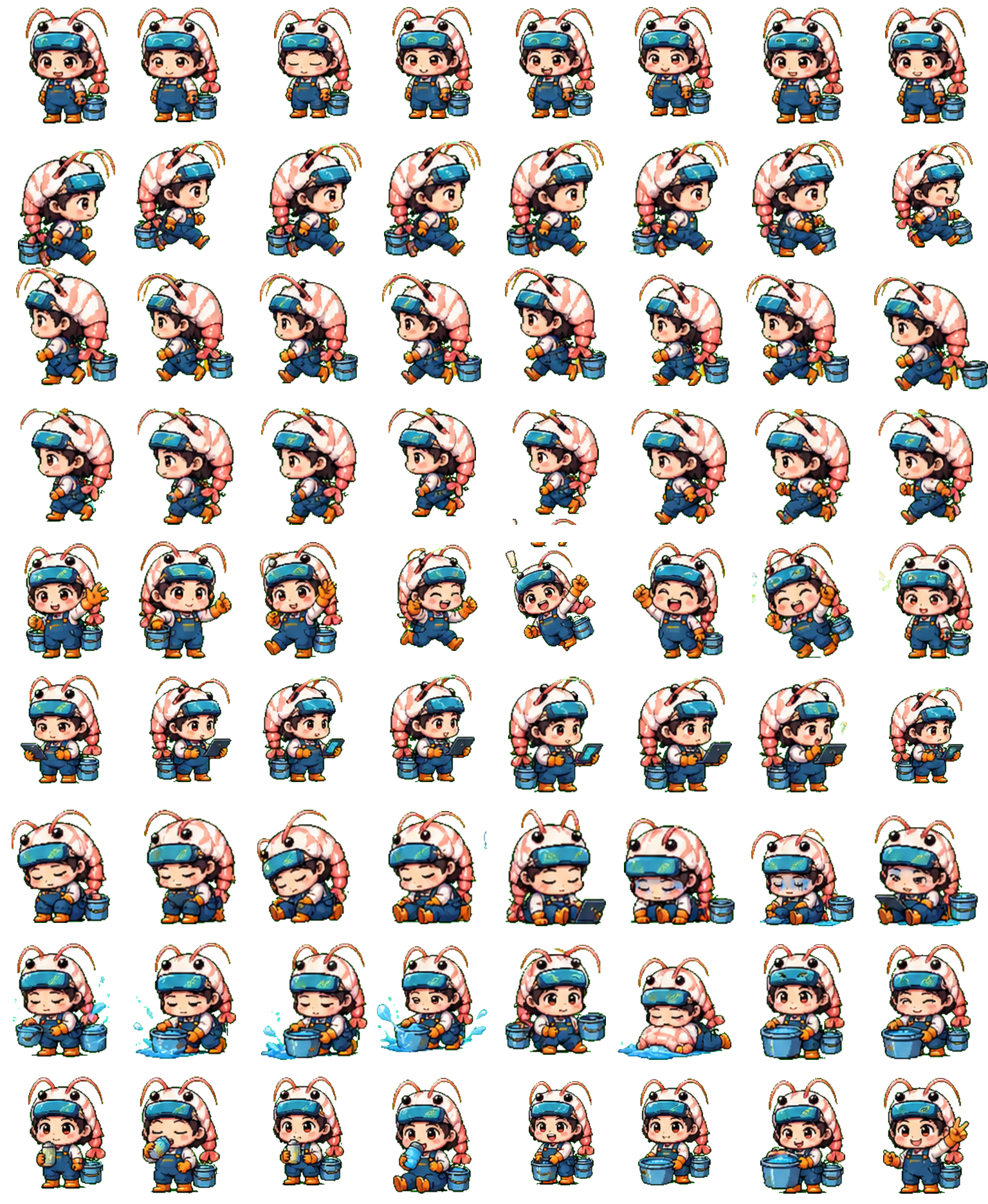 Cyber Shrimp Farmer Codex pet original spritesheet