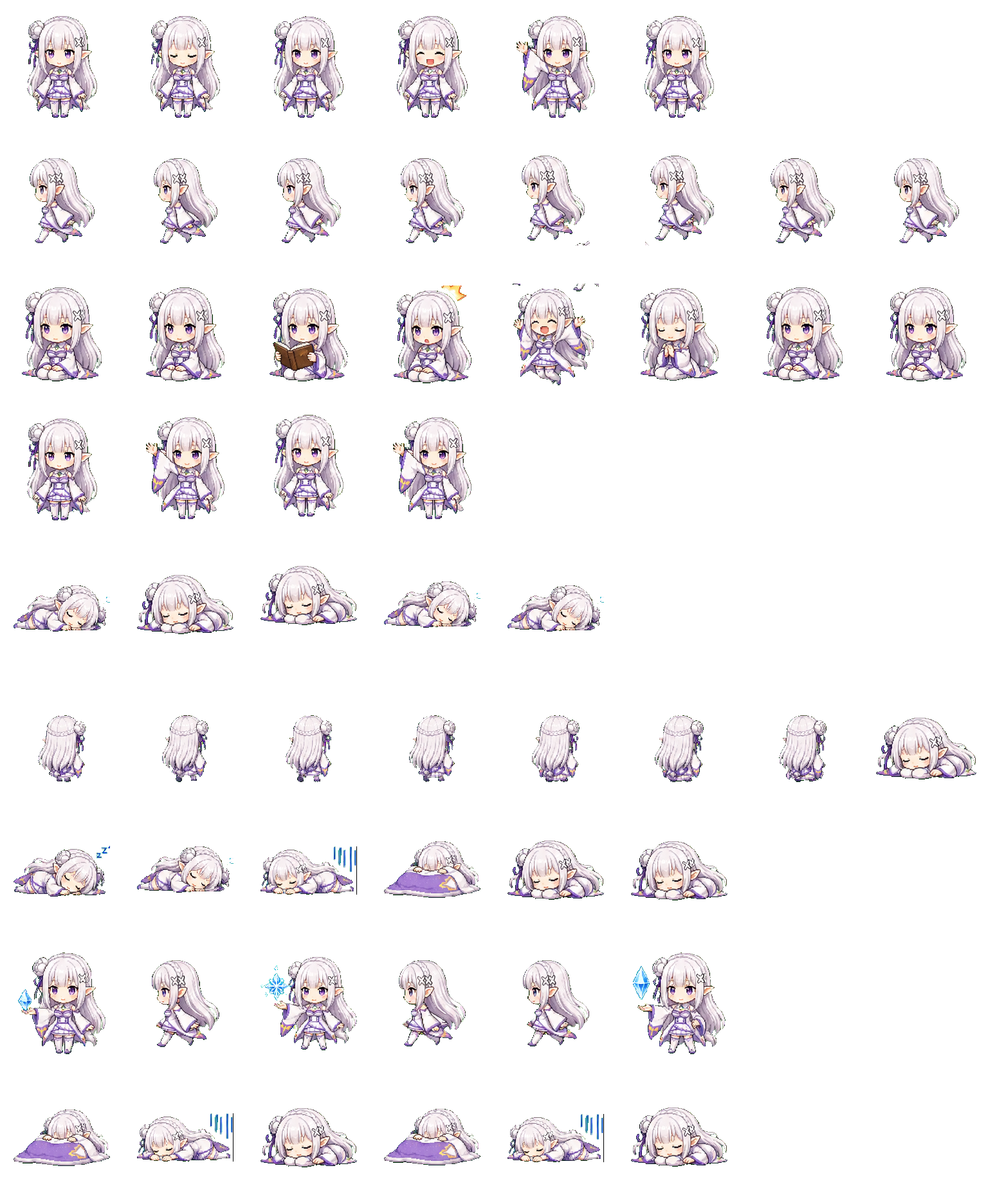 Emilia Chibi Codex pet original spritesheet