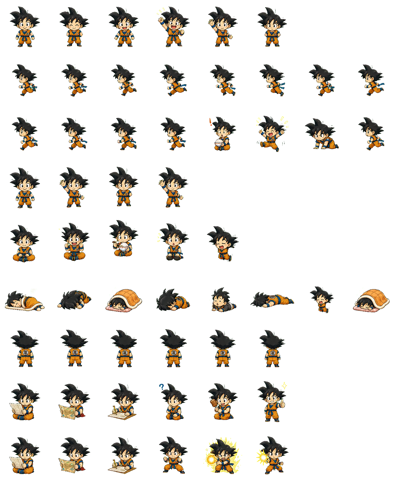 Goku Chibi Codex pet original spritesheet