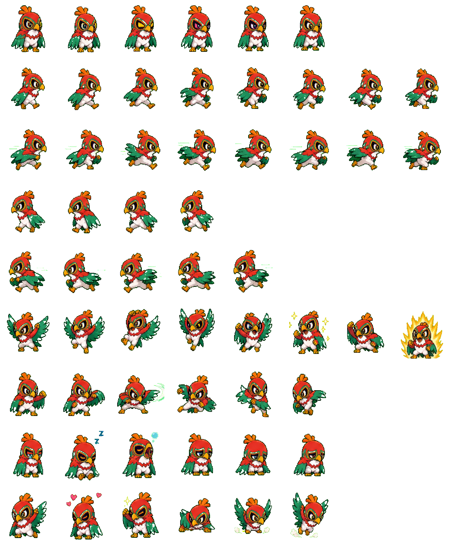 Hawlucha Codex pet original spritesheet