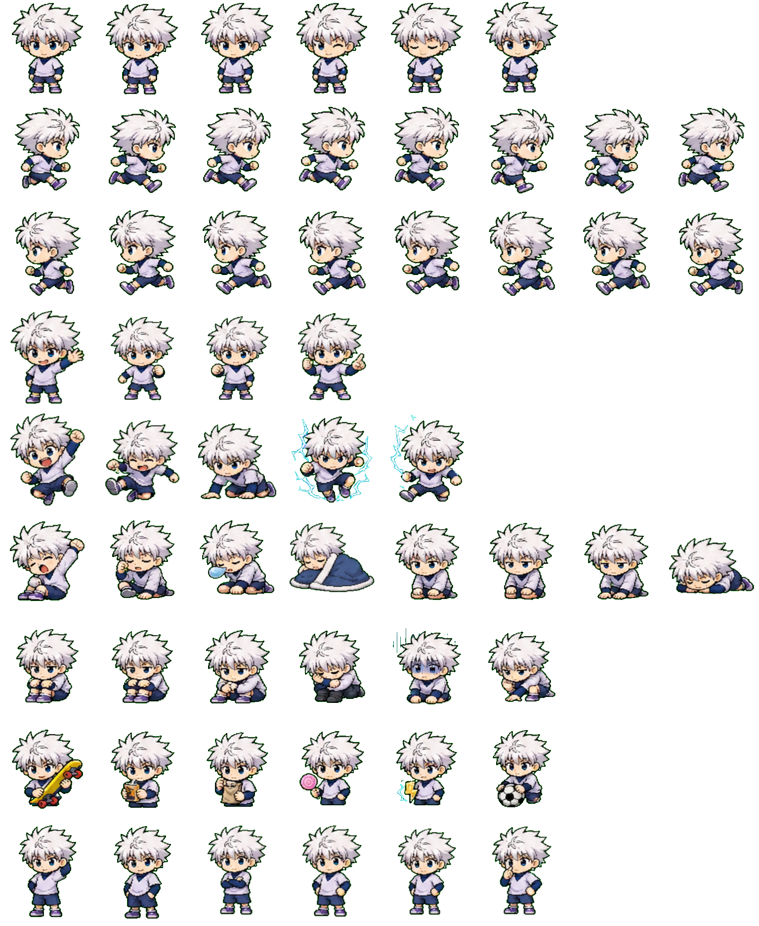 Killua Zoldyck Codex pet original spritesheet