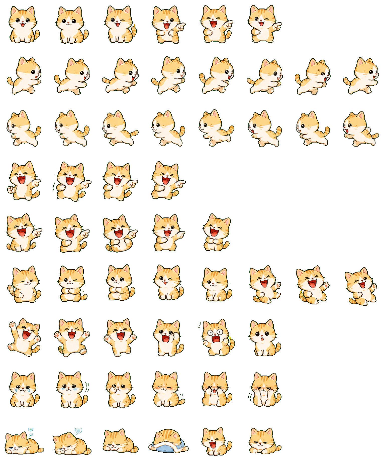 Laughing Pointing Cat Codex pet original spritesheet