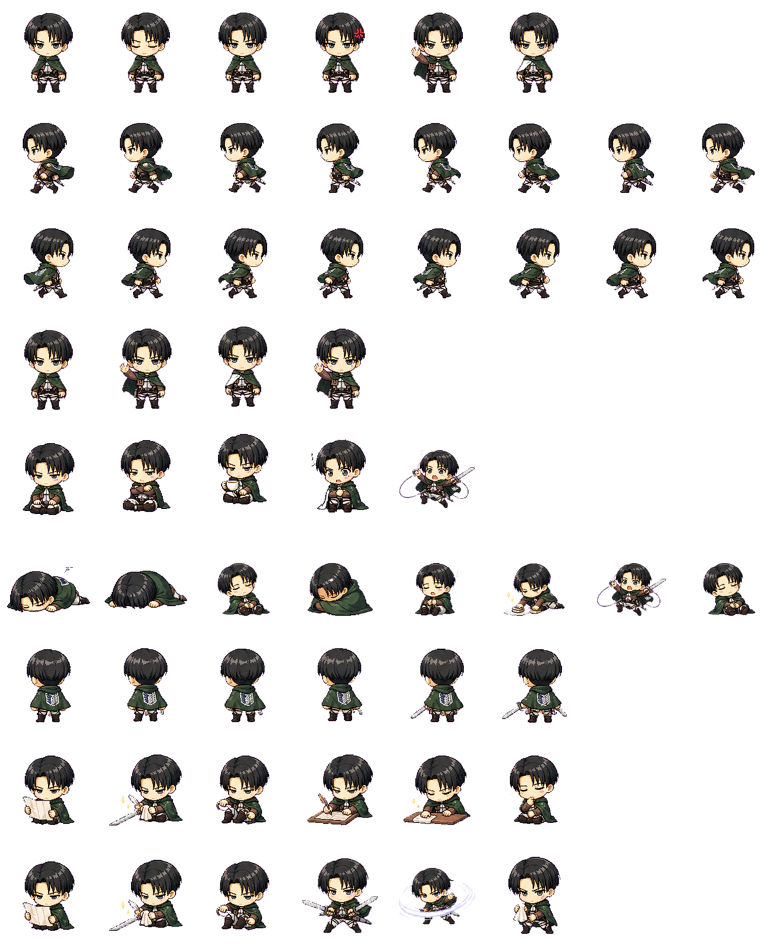 Levi Chibi Codex pet original spritesheet