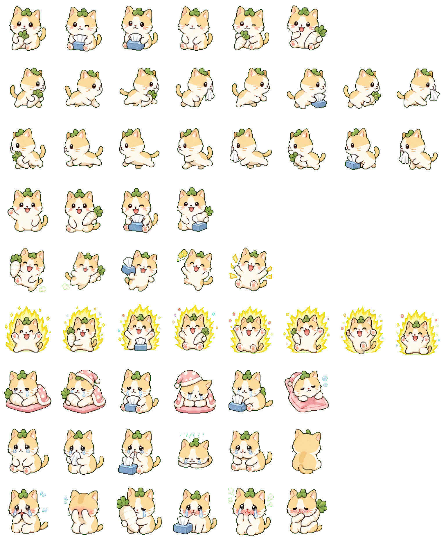 Luobo Tissue Cat Codex pet original spritesheet